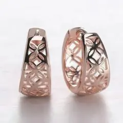 フープピアス シンプル ピンクゴールド プレゼント ピアス 小さめ レディース◇