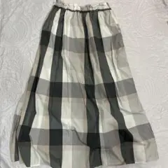 グレイルチェック柄 ロングスカート