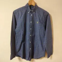ラルフローレン　チェックシャツ　長袖シャツ　コットン100%　M　古着