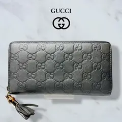 極美品 GUCCI 長財布 ラウンドファスナー シマ バンブー 希少 011のサムネイル