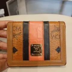 MCM エムシーエム 三つ折り財布 ヴィセトス柄 キャメル コンパクト