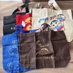 クレヨンしんちゃん トートバッグ エコバッグ 5つセット 新品未使用 タグ付き