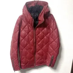最終セールNOID.BLACK キルティングレザージャケット レッド サイズ1