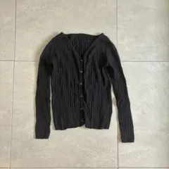 khaju ブラックニット　カーディガン　長袖　ships