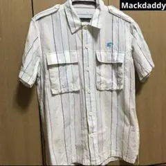 Mackdaddy マックダディー　半袖シャツ マルチストライプ　ストリートのサムネイル