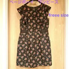 PAGEBOY フラワープリントワンピース(膝丈)