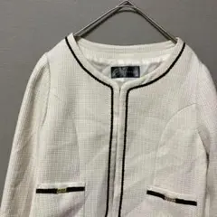 ジョイベラー　ノーカラージャケット(M)ホワイト　フォーマル　式典入学式