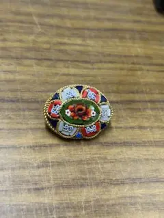 ヴィンテージ マイクロモザイク ブローチ