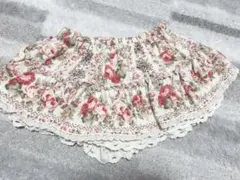 激レア LIZ LISA スカパン ブラウン花柄 レース ミニスカート 当時物