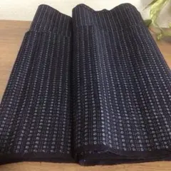 古布藍染　時代物書生絣　羽織り解き片身頃　ハンドメイド（書– ④）