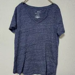 ソノマ 霜降り Tシャツ Vネック 半袖 S、M 紺 綿混 デイリー カジュアルのサムネイル