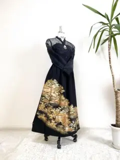 黒留袖 リメイクロングドレス No.20 2025年最新】留袖 リメイクドレス