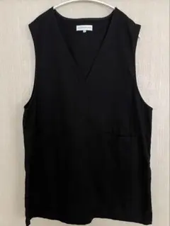 【美品】シーズンリーズン Vネックベスト 黒 LL