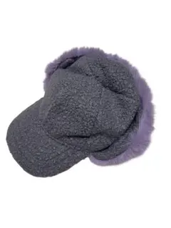 グレー　2way ファー　キャップ　opium バケットハット　ビーニー