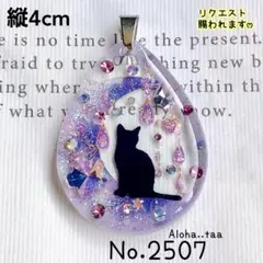 同梱値引100円❤️No.2507 レジン ペンダントトップ 猫 ネコ ねこ ♡