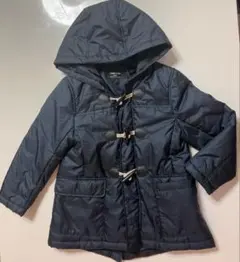 COMME CA ISM ネイビー ダッフル中綿コート 120A