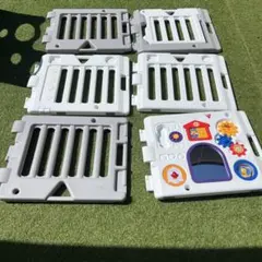 日本育児 ミュージカルキッズランドDX II 6枚　ベビーサークル　扉付き！