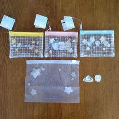 ちいかわ ミニメッシュポーチ スライドジッパーバッグ　防水シール　セット