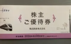 最新　東武鉄道　株主優待券