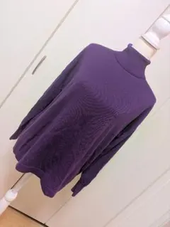 ☆PLSTプラステ美ラインタートルネックウールニットS☆
