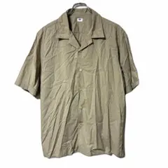 UNIQLO ユニクロ オープンカラーシャツ 半袖 ベージュ Lサイズ