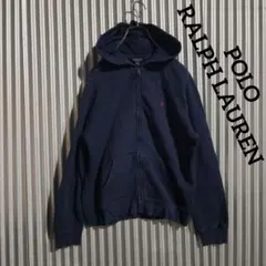 ポロラルフローレン スウェットパーカー ネイビー 刺繍ロゴ