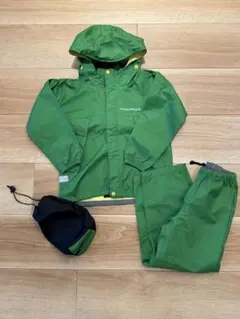 mont-bell レインウェア 120 グリーン　上下セット