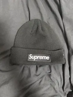 Supreme New Era ビーニー ブラック ボックスロゴのサムネイル