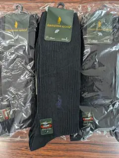 ​【4足組】新品 紳士靴下 27-29cm 黒 リブソックス ビジネス 大寸