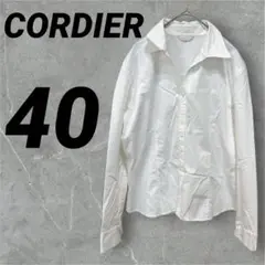 CORDIER ホワイト 長袖シャツ Lサイズ 古着