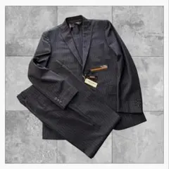 ジャーナルワークス スーツ セットアップ 黒 ストライプ A5 M 2ボタン