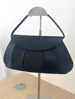 シビラ Sybilla レザー ハンドバッグ クラッチバッグ ブラック◇