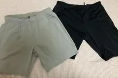ドライEXショートパンツ黒& ウルトラストレッチアクティブショートパンツグレー