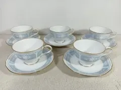 Noritake レースウッドゴールド カップ ソーサー 5客 陶器製 食器