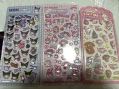 正規品★立体シール3枚セット★ボンボンドロップシール、Tok!Tok!★サンリオ