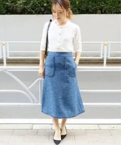 La Totalite ラ　トータリテ　フリンジツイードスカートのサムネイル