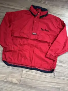 チャップス　ラルフローレン赤 ナイロン ハーフジップジャケットプルオーバー