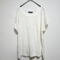 PETIT BATEAU リネン半袖Tシャツ　リネンブラウス　 アイボリー　Mのサムネイル