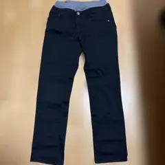 TOPVALU ブラック ロングパンツ ウエストゴム