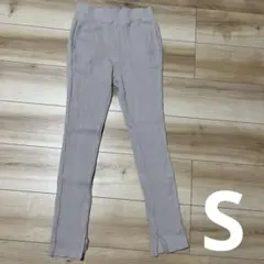 ユニクロ UNIQLO リブ レギンス ベージュ