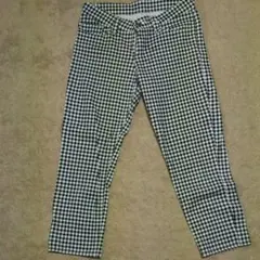 ギンガムチェック クロップドパンツ