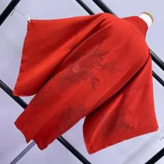 Y★3762★ 羽織 少し暗い赤茶色 花柄 着物 和装