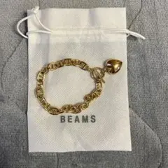 BEAMS マリンチェーン マンテル ハート ブレスレット
