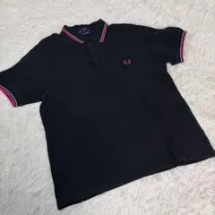 美品✨ イングランド製 フレッドペリー 半袖 ポロシャツ ブラック ピンク M