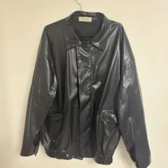 合成皮革 ブラック レザージャケット 春・秋アウター