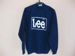Lee ネイビー ロゴプリント スウェット L　トレーナー