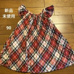 新品 babyGap チェック柄ワンピース 90cmのサムネイル