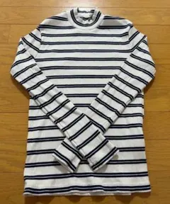 リブ ボーダー ハイネック　ユニクロ