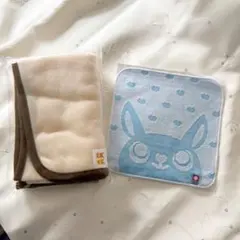 かんぽ生命　ノベルティ　タオルハンカチ ブランケット 2点セット