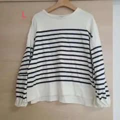 【niko and ...】 ケアイージーランタンボリュームプルオーバー　L